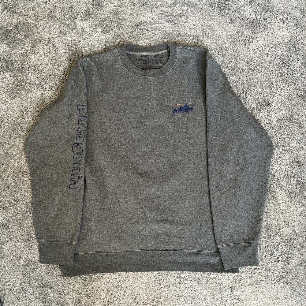 Patagonia '73 Skyline Uprisal Crew Gray Pullover Sweatshirt Women's Size Large